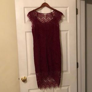 Burgundy Party Dress - Size Small